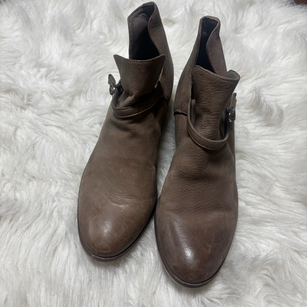 Sam Edelman “Palmer” Leather Ankle Bootie in Taupe size 8.5 Women’s - Picture 5 of 10